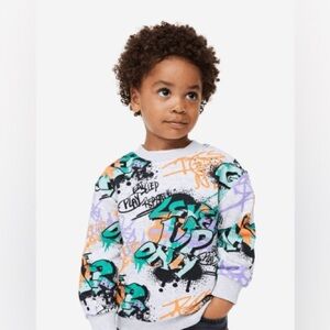 H&M graffiti print sweatshirt